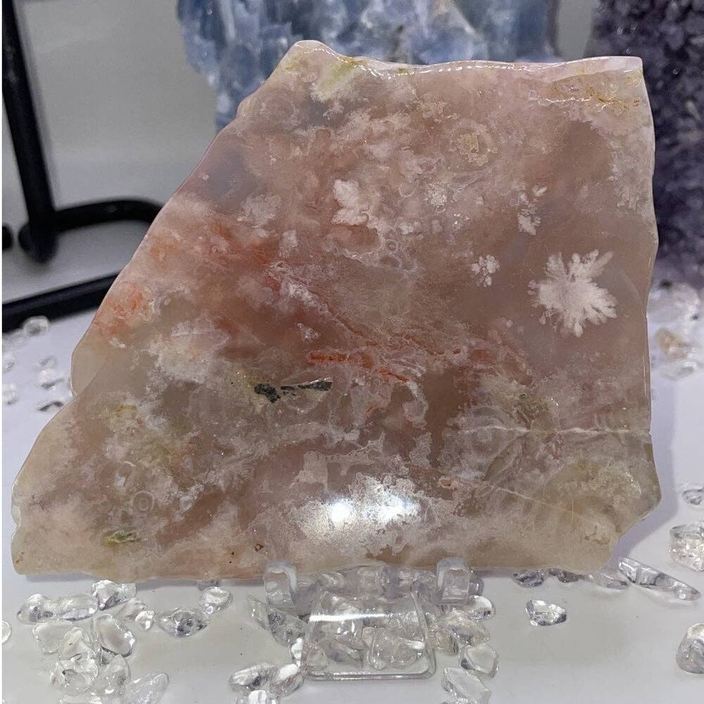 Beautiful Cherry Blossom Agate Slice